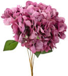 Valex Decor Hortenzia selyemvirág csokor, 5 ágú, 49cm magas - Lila (LD021-03)