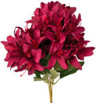 Valex Decor Selyemvirág csokor, 5 ágú, 29cm magas - Wine red (LD012-05)