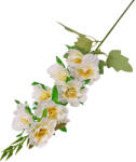 Valex Decor Virágos selyemvirág ág, 76cm - Fehér (LD026-01)