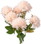 Valex Decor Krizantém selyemvirág csokor, 7 ágú, 42cm magas, virágfej: 9cm - Púder bézs (LD023-02)