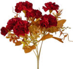 Valex Decor Szegfű selyemvirág csokor, 6 ágú, 30cm magas - Bordó (LD002-04)