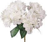 Valex Decor Hortenzia selyemvirág csokor, 5 ágú, 49cm magas - Fehér (LD021-01)