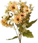 Valex Decor Százszorszép selyemvirág csokor, 5 ágú, 31cm magas - Krém (LD006-03)