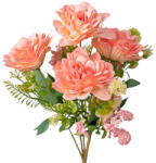 Valex Decor Dália selyemvirág csokor, 7 ágú, 36cm magas - Rózsaszín (LD003-03)