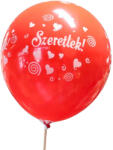  Szeretlek feliratos piros lufi - 5 db (210086)