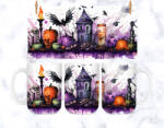  Halloweeni táj mintás bögre (HHM_016)