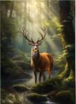 NORIMPEX - Puzzle Pictură cu diamant: Căprior lângă pârâul pădurii 30x40 cm - 1 - 39 piese