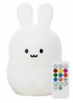 FreeON Lampa de veghe, FreeON, Silicon moale, Cu telecomanda si cablu USB, Cu 9 culori diferite si cronometru, Rabbit (84973) - piciulica