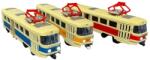 DIECAST Macheta Tramvai nr 27 cu led-uri si sunete, 3 culori disponibile1/43 (36709)