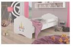  Pat Dormitor Cu Balustrada CASIMO UNICORN Cu Saltea 70x140cm