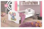  Pat Dormitor Cu Balustrada CASIMO ELEFANT Cu Saltea 70x140cm