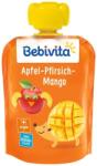 Bebevita Био плодова закуска Bebivita - Ябълка, праскова и манго, 90 g (1411)