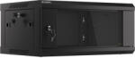 Lanberg 19" fali rack szekrény 4U/600X450 üvegajtó, lapraszerelt, fekete V2 (WF01-6404-10B) - shop