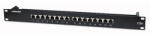 MANHATTAN Patch panel - CAT5e FTP árnyékolt patch panel, 16 portos, 1U, Fekete (513470) - shop
