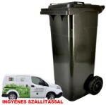 KZIWEB Háztartási kuka 80L-es, szürke, kerekes, műanyag - [TM] - [INGYENES SZÁLLÍTÁSSAL] : Kuka kialakítása: - Kerekes, Szín: - Sötét szürke, Űrtartalom: - 80 Literes