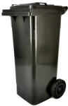 KZIWEB Háztartási kuka 80 L FEKETE, kerekes - [TM] : Kuka kialakítása: - Kerekes, Szín: - Sötét szürke, Űrtartalom: - 80 Literes