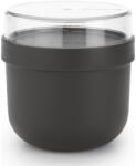 Brabantia Купа за закуска Brabantia Make&Take 1006296, 500+180 мл, Винтово затваряне, Без BPA, Тъмносив (1006296)
