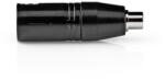 Nedis COTP15930BK XLR 3 tűs apa - RCA anya, nikkelezett, egyenes, fém, fekete XLR adapter (COTP15930BK)