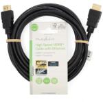 Nedis CVGL34060BK30 3m HDMI dugó - dugó, 4K@60Hz, ARC, 18 Gbps, aranyozott ultra HD HDMI kábel (CVGL34060BK30)