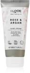 I Love Cosmetics Naturals Rose & Argan crema de maini hidratanta cu aromă de trandafiri 100 ml