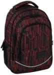 DERFORM BackUp iskolatáska, hátizsák - 3 rekeszes - Black, red (PLB7X51) (PLB7X51)