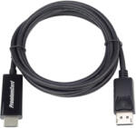 PremiumCord Displayport 1.2 - HDMI 2.0 4K 60Hz kábel 1m (KPORTADK04-01) (KPORTADK04-01)