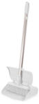 IGEAX élelmiszeripari billenős szemetes lapát és seprű 28cm széles, 80cm nyéllel fehér 0, 5 mm (1083W)
