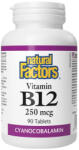 Natural Factors Vitamin B12 250 mcg (90 Comprimate)