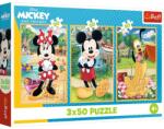 Trefl Puzzle pentru copii Trefl din 3 x 50 piese - Vacanță lui Mickey Mouse (34881) Puzzle