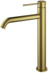 AREZZO design NOVA magasított mosdócsaptelep, szálcsiszolt arany AR-2102BG (AR-2102BG) - szaniterplaza