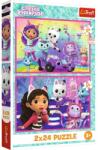 Trefl Puzzle pentru copii Trefl din 2 x 24 piese - Joacă cu Gabby (34433) Puzzle
