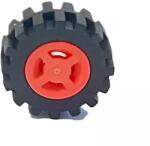 LEGO® 34337c02c220 - LEGO korall felni 8mm x 6mm méretű, vágással, 15mm x 6mm fekete abronccsal (34337c02c220)