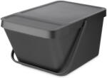 Brabantia Cos depozitare sau reciclare Brabantia Sort&Go 1006310, 20 L, 22, 5x45x28 cm, Stivuibil, Plastic, Gri închis (1006310) Cos de gunoi