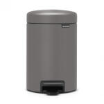 Brabantia Cos de gunoi cu pedala Brabantia NewIcon 1001096, 3 L, Inchidere lina, Baza antiderapanta, Finisaj mineral, Gri (1001096) Cos de gunoi