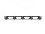 Lanberg 19" cable management AK-1205-B panel 5 rings - type b 1U, black (AK-1205-B)