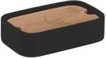 Gedy - Szappantartó NINFEA fekete/bambusz 131114 (SH0022)