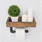 ASIR GROUP Vécépapír tartó polccal BORU 28x16 cm fenyő 792EVL1826 (AS0522)