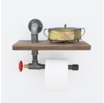 ASIR GROUP Vécépapír tartó polccal BORURAF 22x31 cm fenyő 792EVL2710 (AS0921)