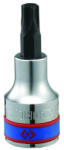 KING TONY torxbitfej 1/2" T25 rövid