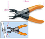 Beta 1482/8 Benzincső lehúzó fogó, barnított, PVC-bevonatú szárral (BETA 1482/8) (BETA-014820008)