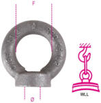 BETA 8042EN-K Emelő gyűrűs anya, fekete (ROBUR 8042EN-K/M30) (BETA-080429330)