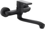INVENA SIROS BLACK mosdócsaptelep, fali, fekete, waterplating bevonat (90-004-A)