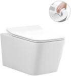 Cerano - Fali WC csésze Forte + UF ülőke, Perem nélküli - fényes fehér, CER-CER-538747 (CER-CER-538747)