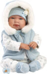 Llorens Llorens: Tino 44cm-es újszülött baba cumival kapucnis mellényben (84485) - jatekshop