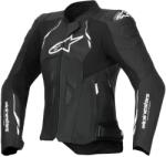 Alpinestars Jachetă de motocicletă din piele de damă Alpinestars Stella Dusk alb-negru (AIM101-302)