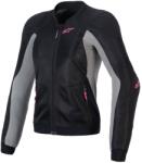 Alpinestars Geacă de motocicletă Alpinestars STELLA TROOP-AIR pentru femei negru-gri-roz fluo (AIM101-314)