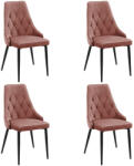 AKORD SJ. 054 Glamour Bársony Étkezőszék Rózsaszín Steppelt 4xCSJ. 054-P (4xCSJ-054-P)