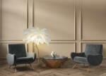 King Home Tiffany Állólámpa Természetes Strucctoll Fehér Réz (KHM-MSE1501100417) - platinashop