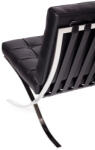 King Home Barcelon Kétszemélyes Kanapé Olasz Természetes Bőr Fekete Steppelt (KHM-KH1501100132) - platinashop