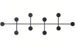 Audo CPH Fekete fém fali akasztó AUDO UTÓL 23, 6 x 78, 8 cm (AU-71094-000594)